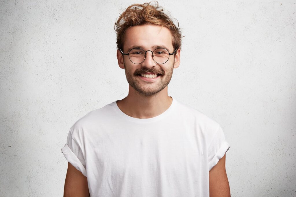 horizontal shot of satisfied content bearded male 2022 02 05 02 37 42 utc